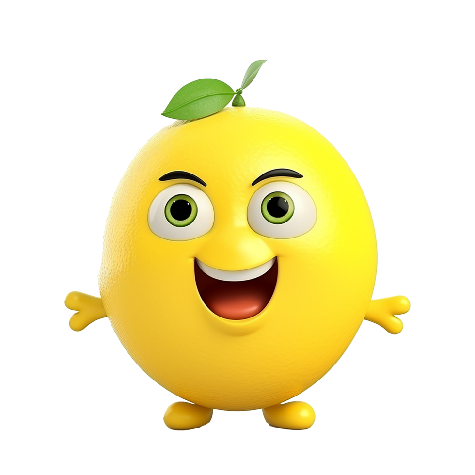 AI generated Lemon png isolated on transparent background