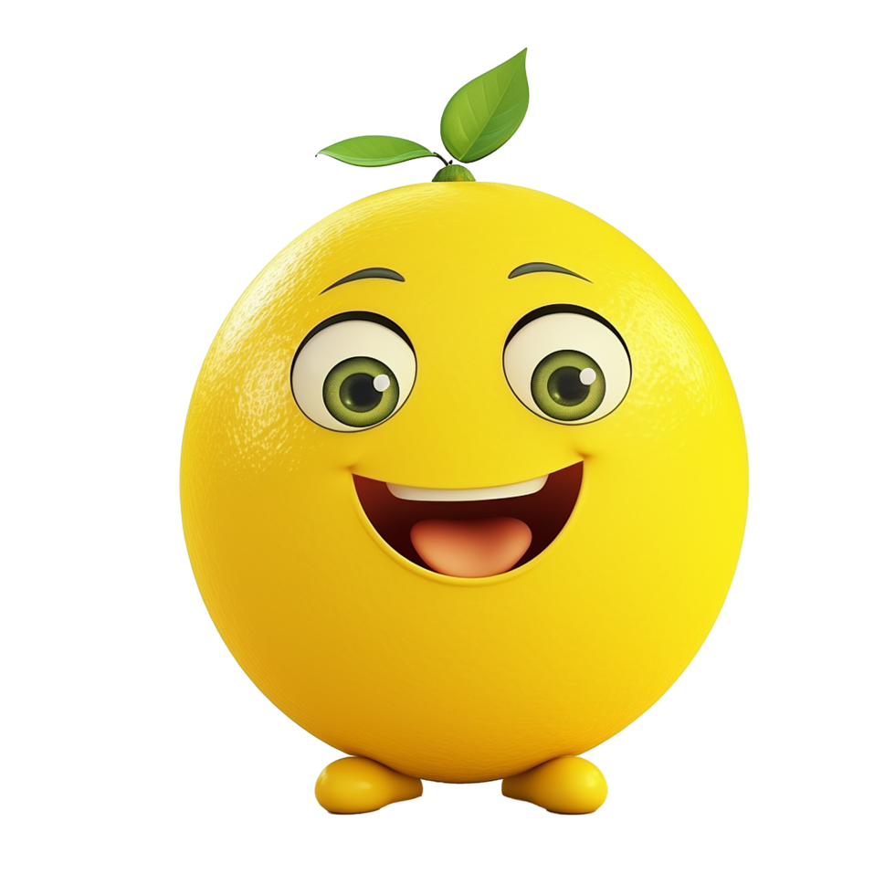 AI generated Lemon png isolated on transparent background