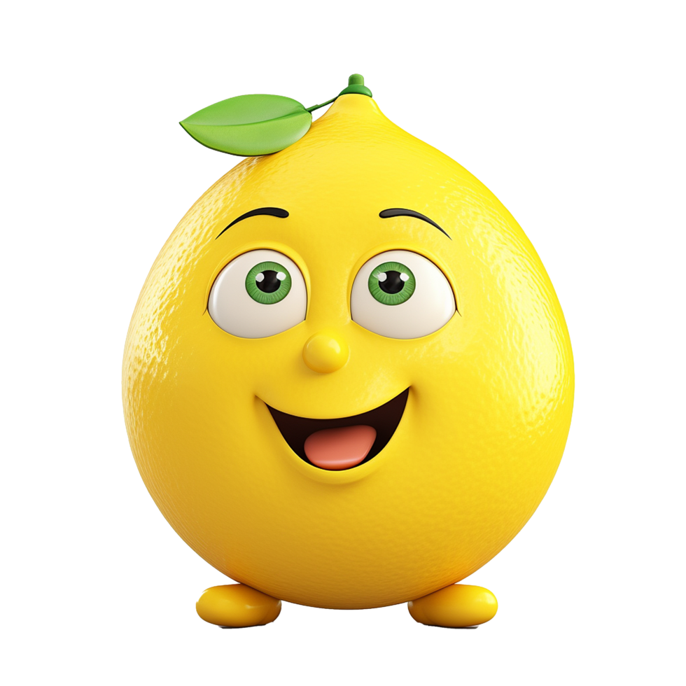 AI generated Lemon png isolated on transparent background