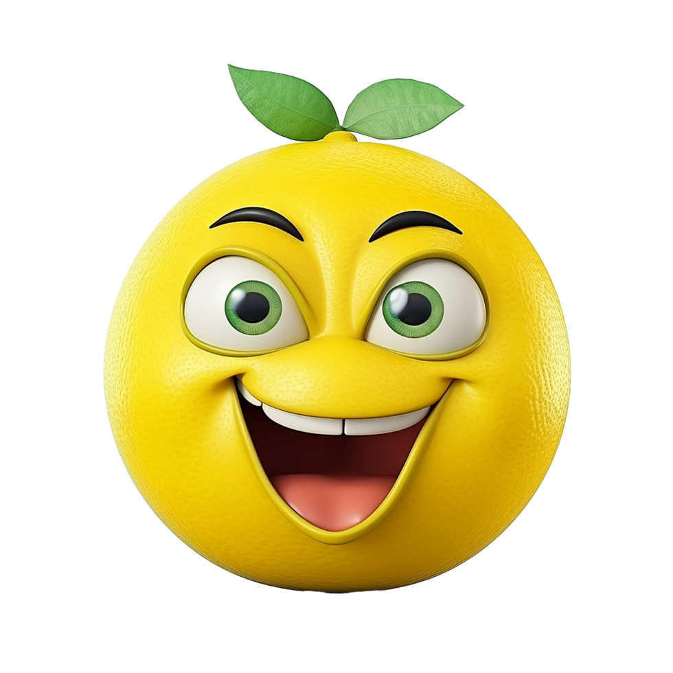 AI generated Lemon png isolated on transparent background