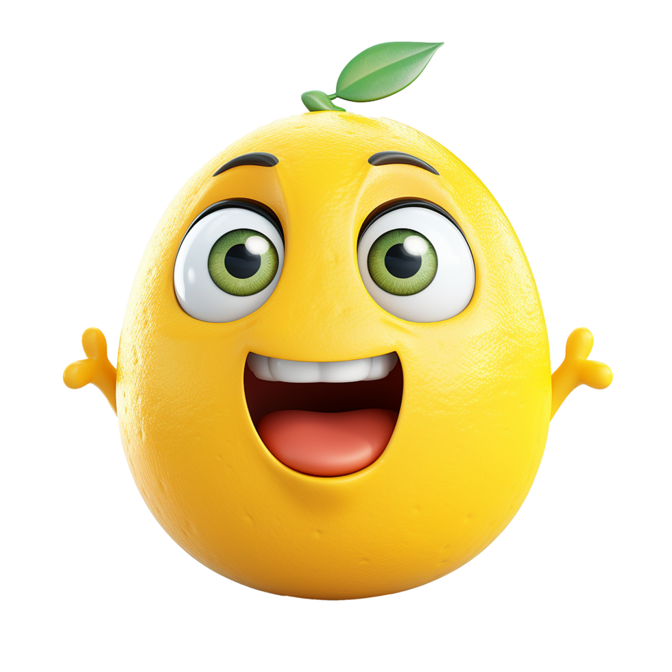 AI generated Lemon png isolated on transparent background