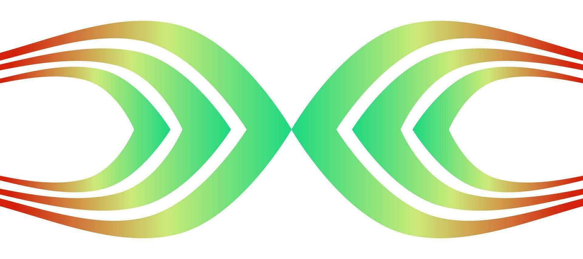 abstract swirl contour green red gradient sport background vector