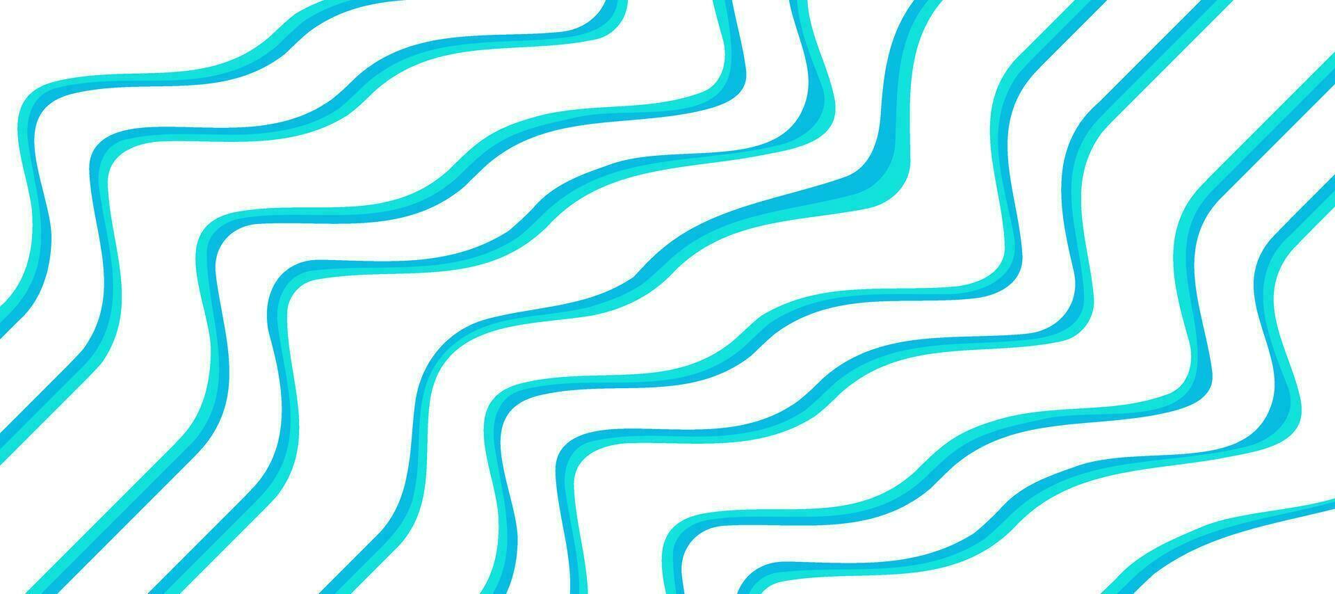 abstract blue sea wave flow line background vector