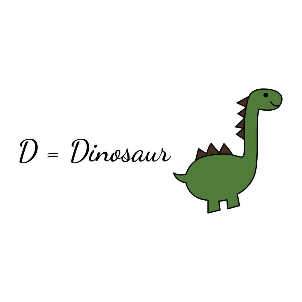 Vector Illustration of Learning English's alphabet for kids letter d
