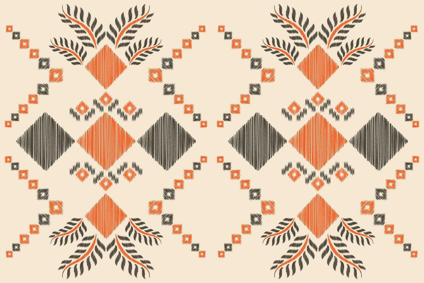 étnico ikat tela modelo geométrico estilo.africano ikat bordado étnico oriental modelo marrón crema antecedentes. resumen,vector,ilustración.textura,ropa,marco,decoración,alfombra,motivo. vector