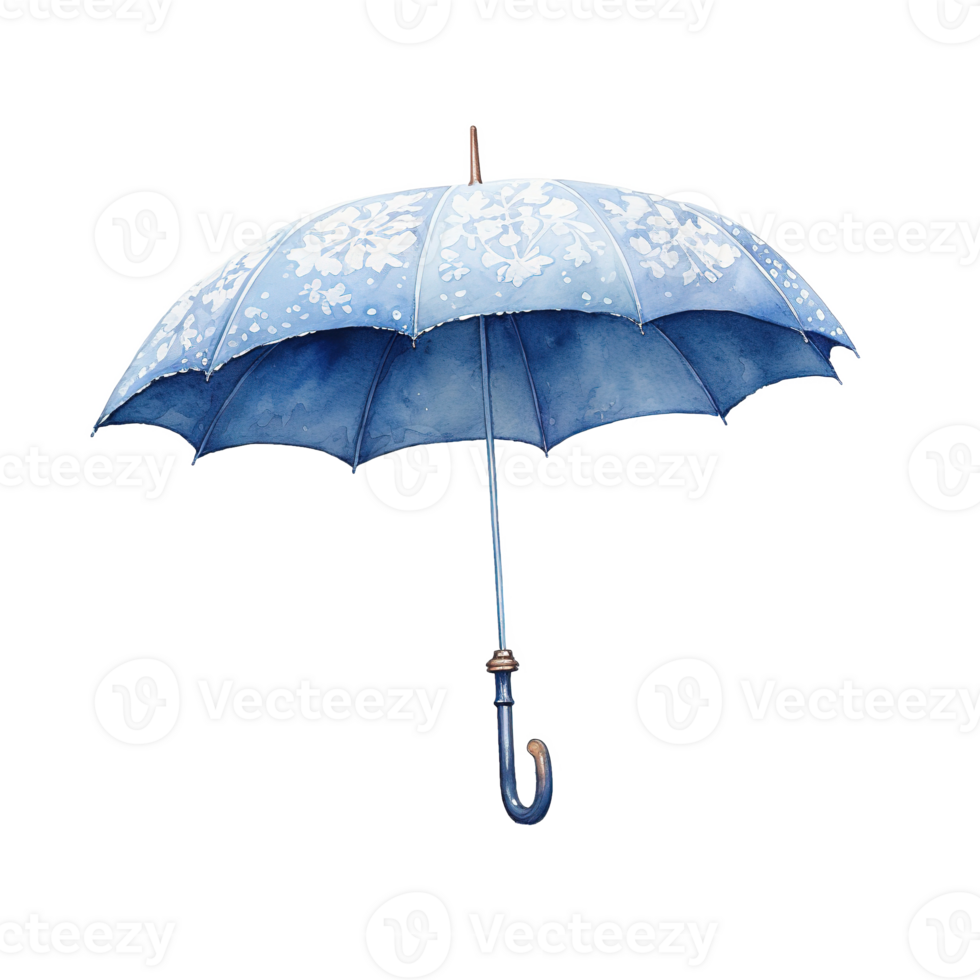 AI generated Umbrella For Christmas Event. Watercolor Style. AI Generated png