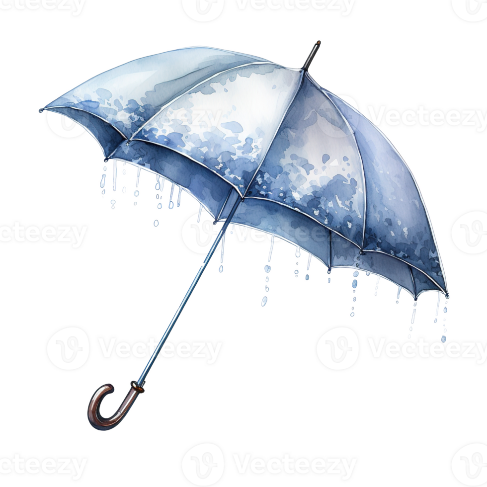 AI generated Umbrella For Christmas Event. Watercolor Style. AI Generated png