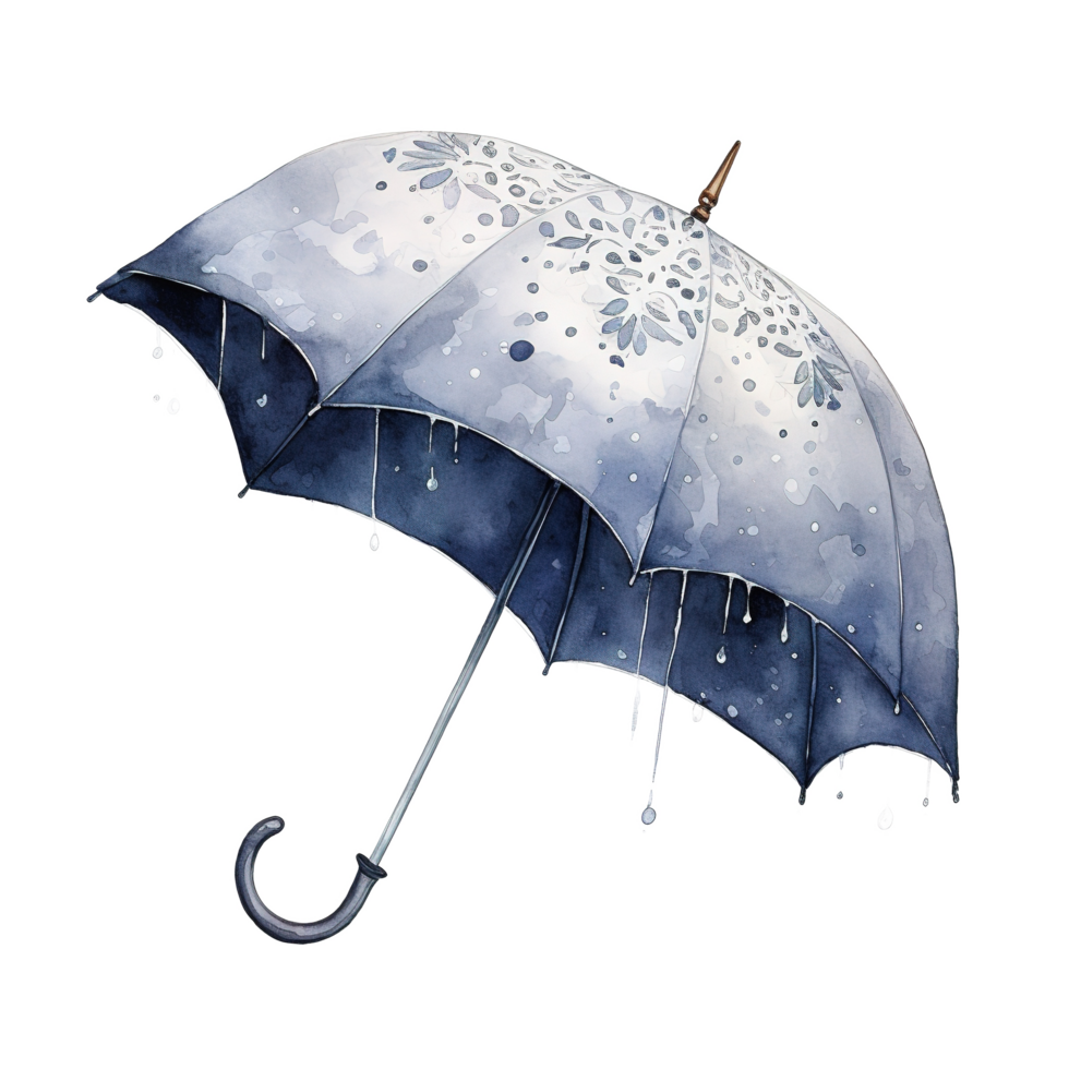 AI generated Umbrella For Christmas Event. Watercolor Style. AI Generated png