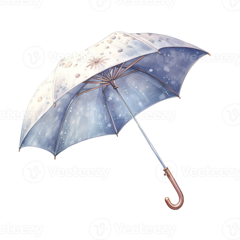 AI generated Umbrella For Christmas Event. Watercolor Style. AI Generated png