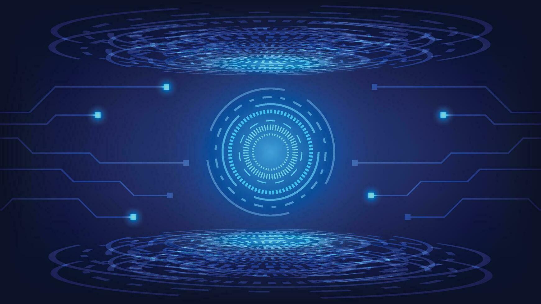 Hi tech circle digital HUD screen for modern graphic design. futuristic technology background concept vector