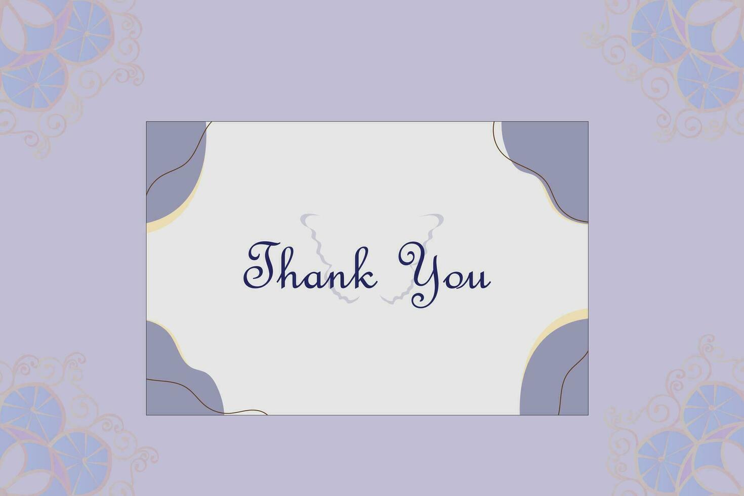 Hand-drawn Thank you greeting card vector for small business.