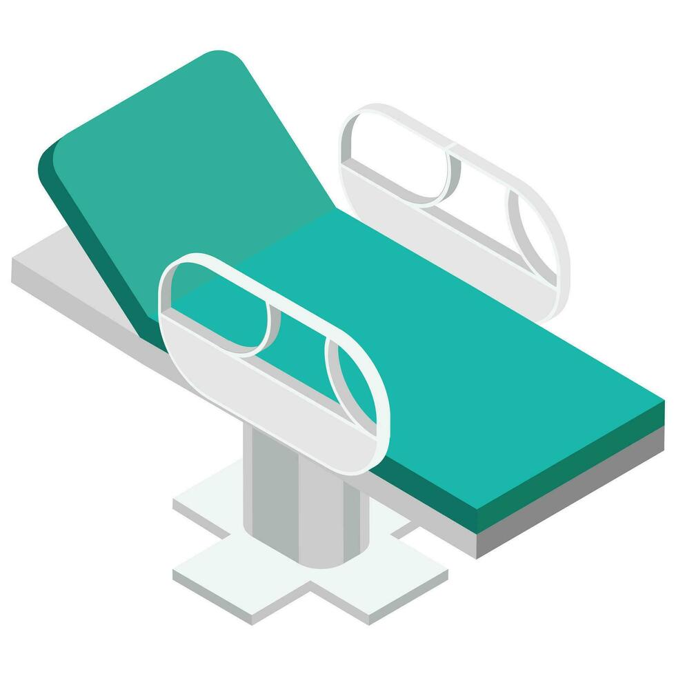 Isometric Hospital Bed vector