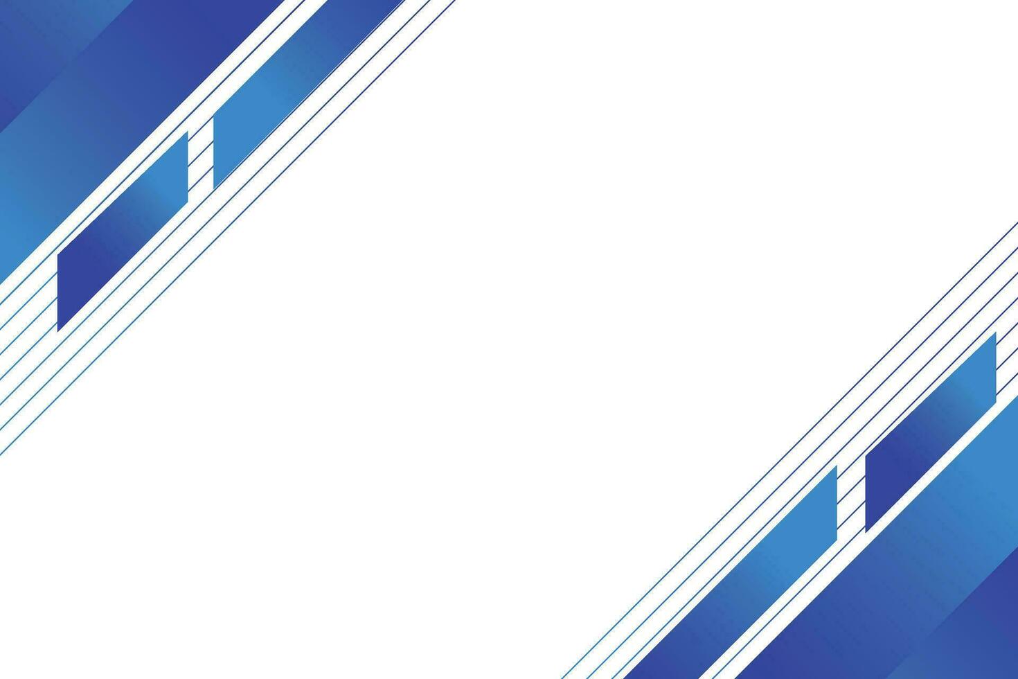 Modern blue stripes and line frame isolated on white background vector