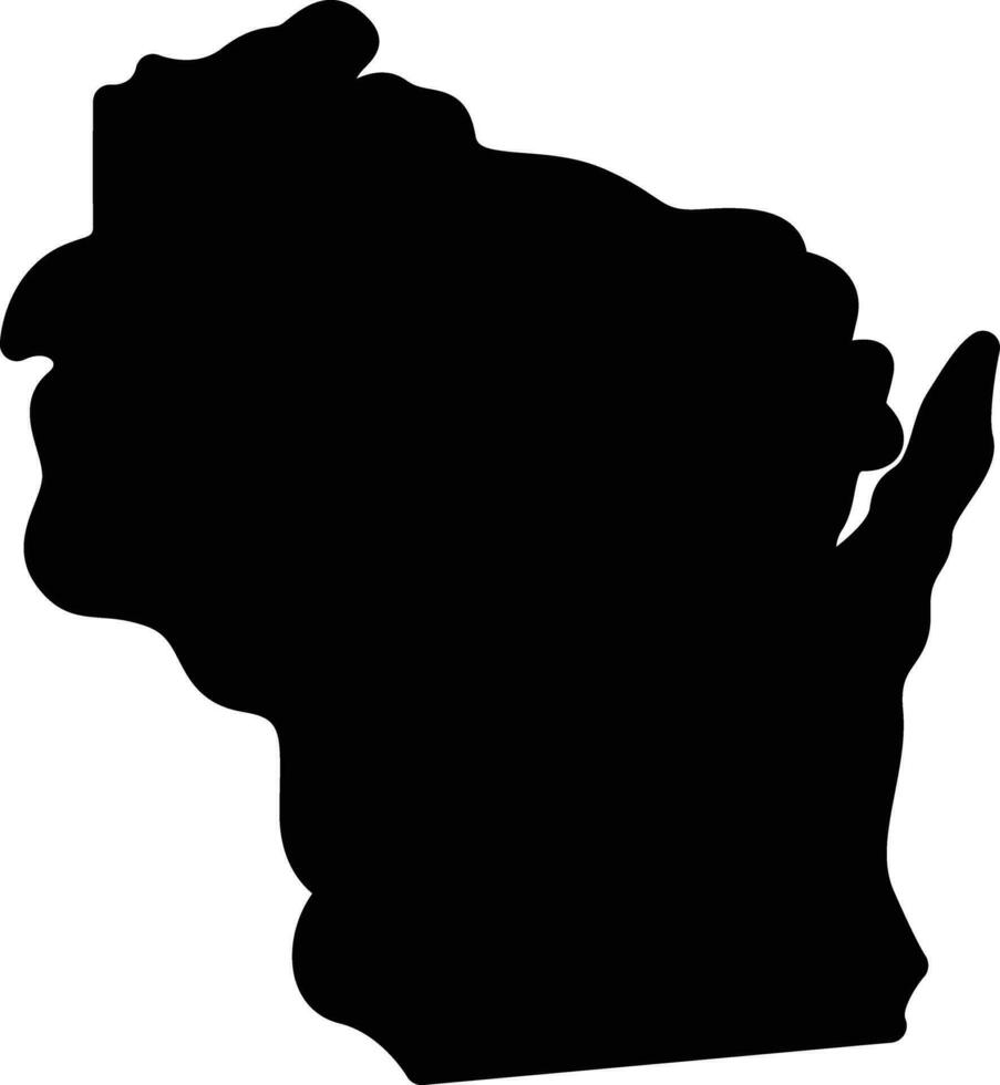 Solid icon for wisconsin vector