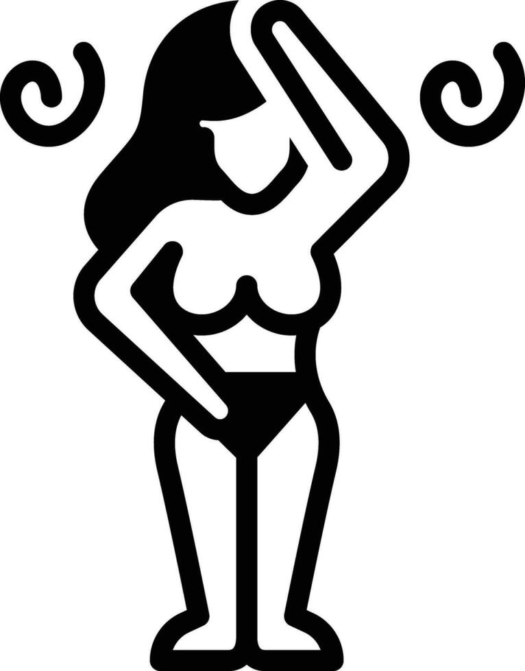 Solid icon for horny vector