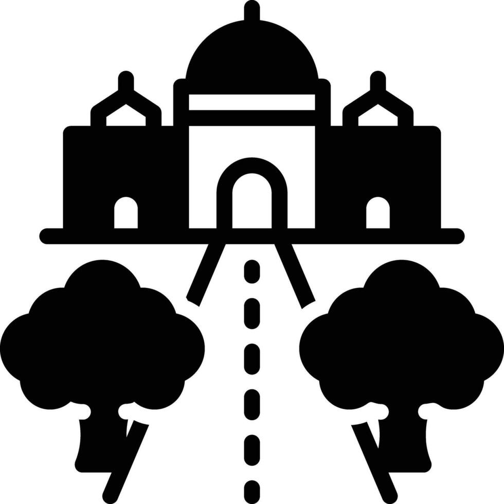 Solid icon for boulevard vector