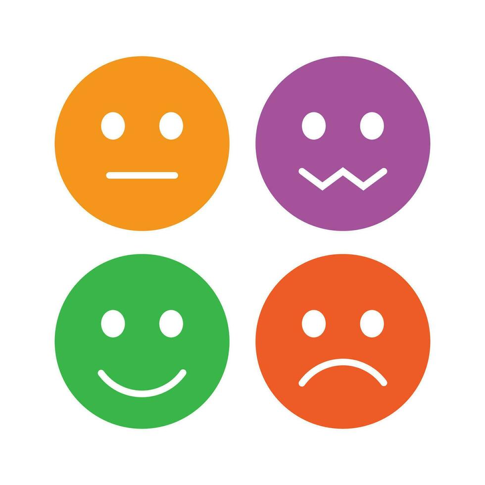 Smile icon set in trendy flat style isolated vector illustration.