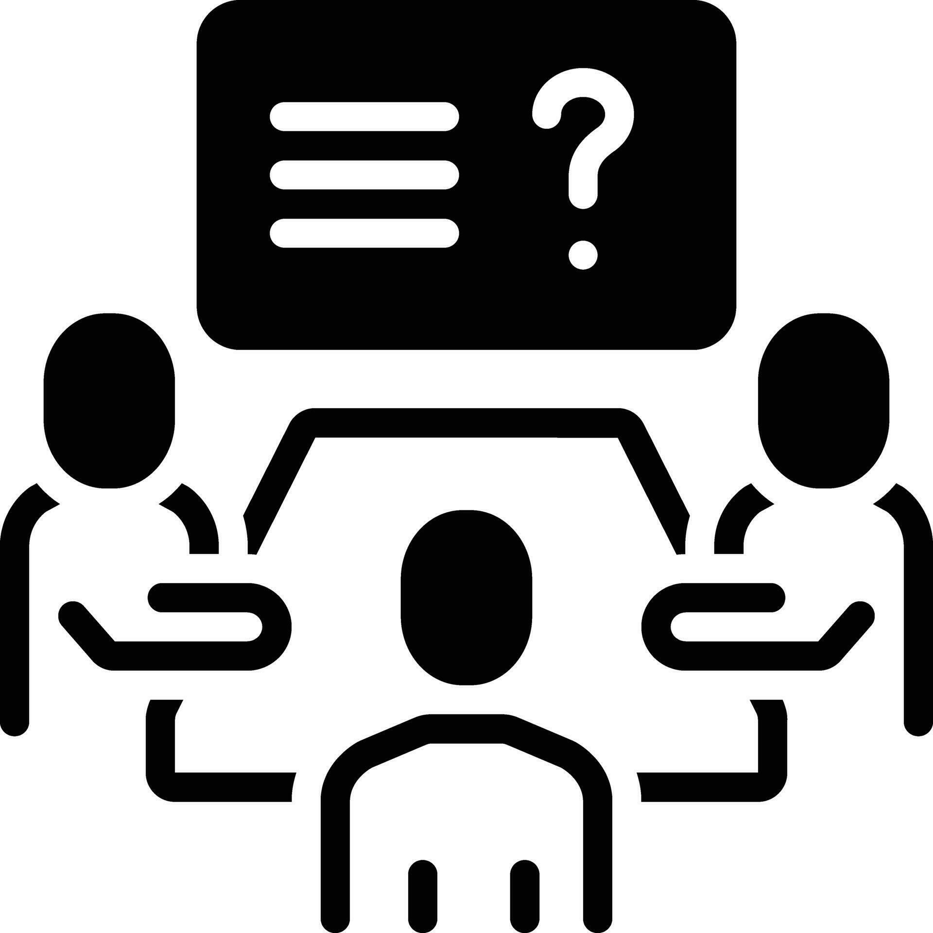 Solid icon for discussions 35649272 Vector Art at Vecteezy