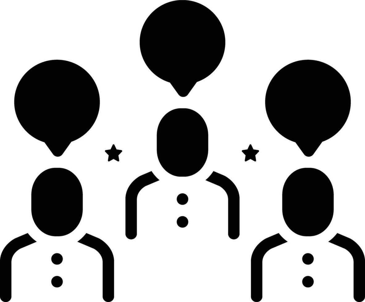 Solid icon for respondents vector