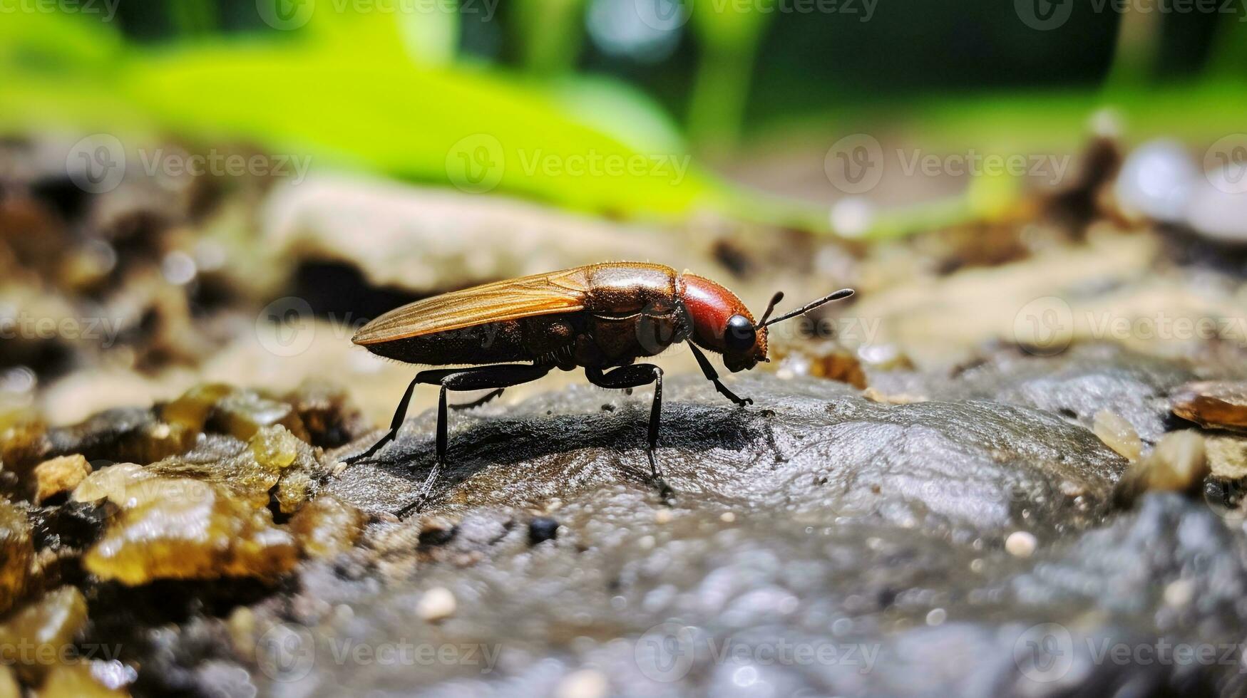 ai generado foto de luciérnaga en un suelo. generativo ai