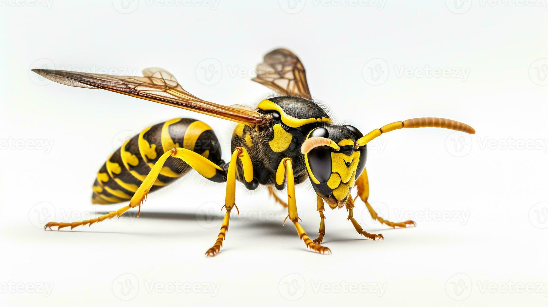 AI generated Photo of Yellow Jacket isolated on white background. Generative AI