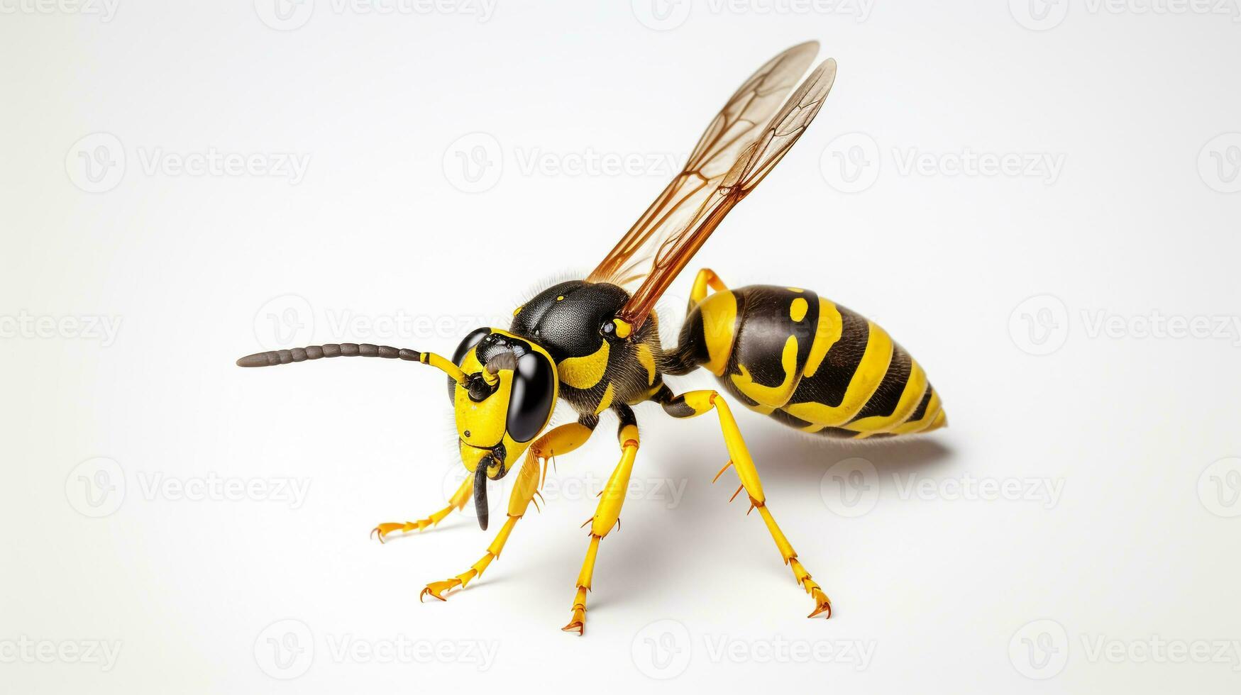 AI generated Photo of Yellow Jacket isolated on white background. Generative AI