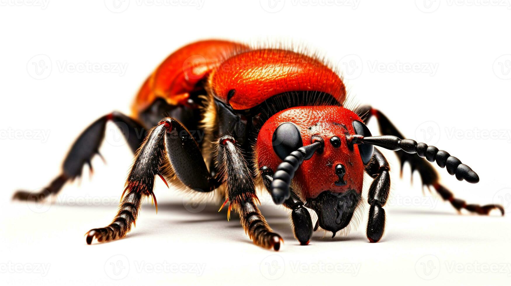 AI generated Photo of Velvet Ant isolated on white background. Generative AI