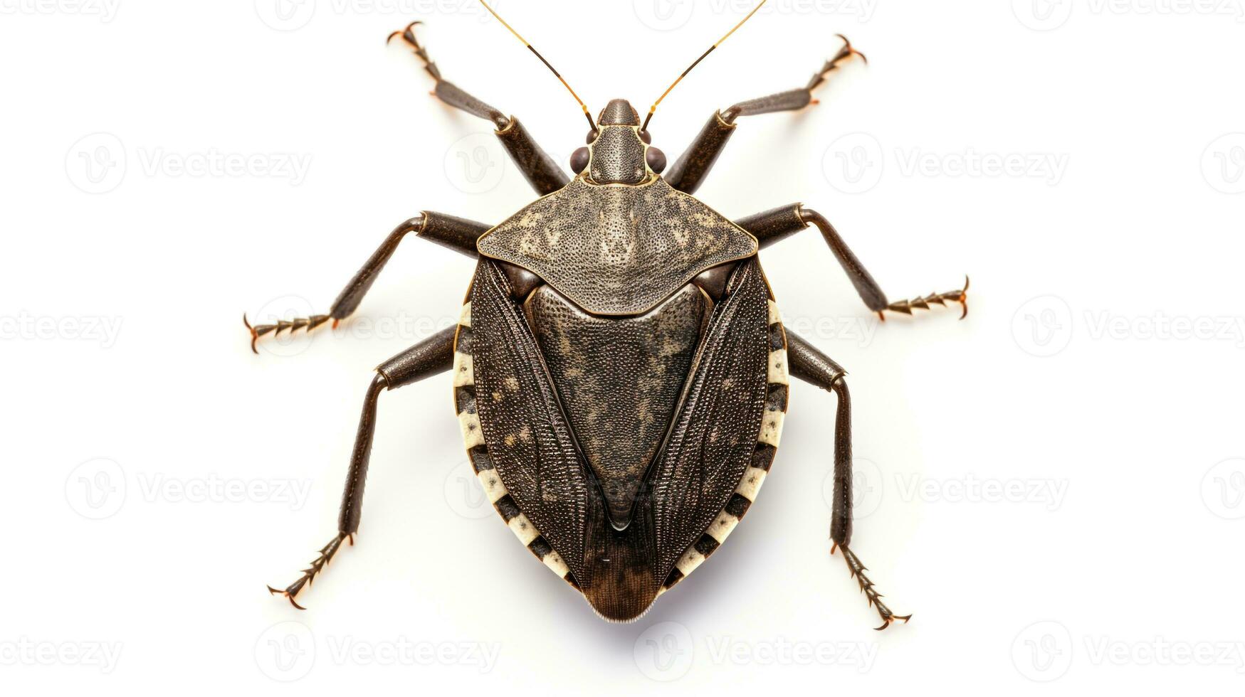 AI generated Photo of Stink Bug isolated on white background. Generative AI