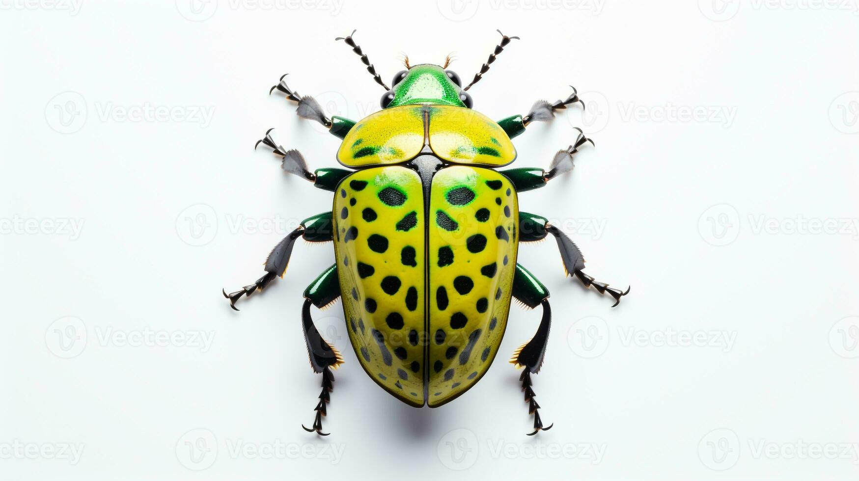 AI generated Photo of Tortoise Beetle isolated on white background. Generative AI