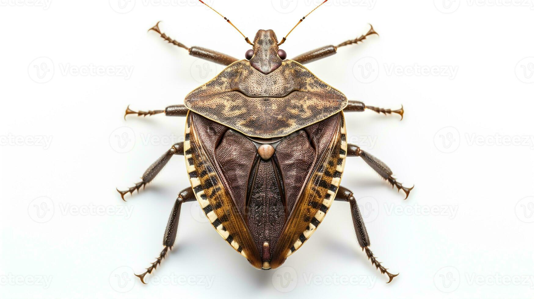 AI generated Photo of Stink Bug isolated on white background. Generative AI