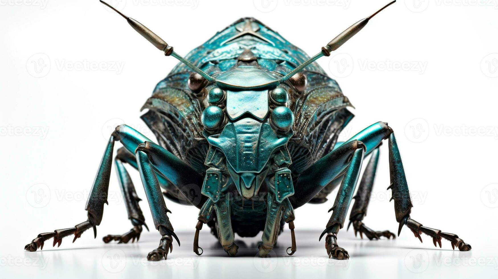 AI generated Photo of Shield Bug isolated on white background. Generative AI