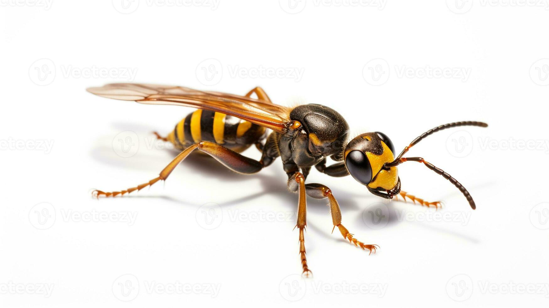 AI generated Photo of Rove Beetle isolated on white background. Generative AI