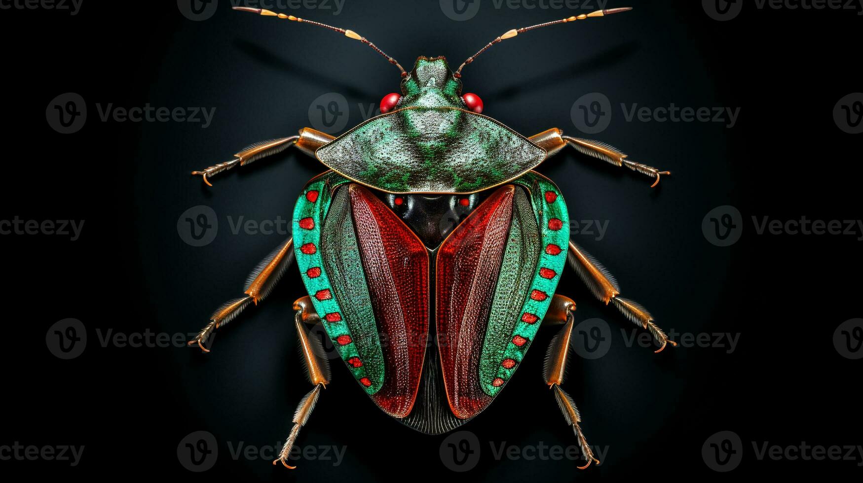 AI generated Photo of Shield Bug isolated on white background. Generative AI