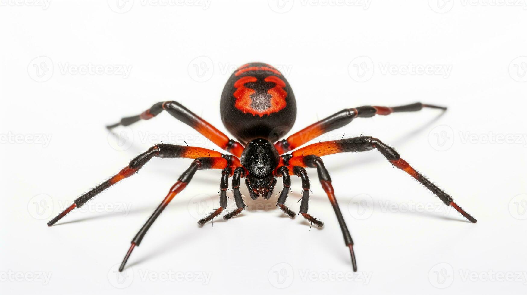 AI generated Photo of Redback Spider isolated on white background. Generative AI