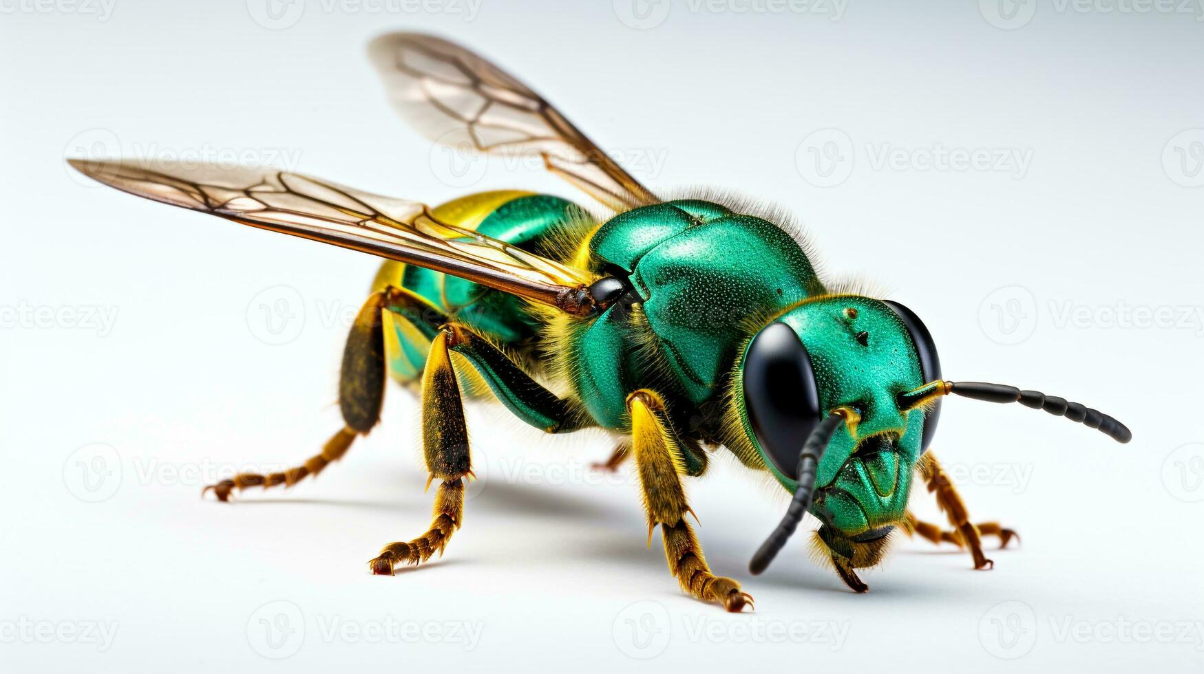 AI generated Photo of Orchid Bee isolated on white background. Generative AI