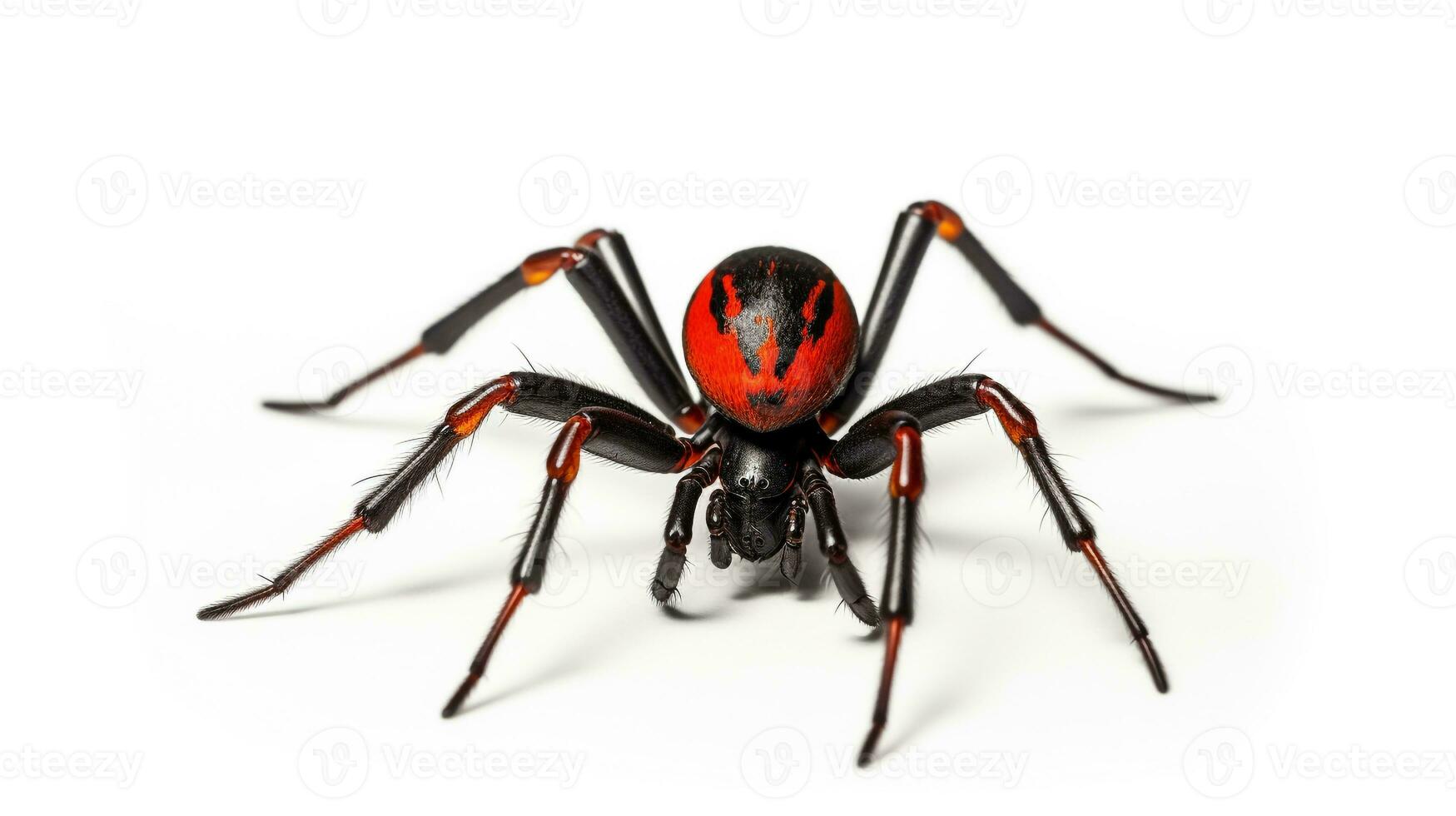 AI generated Photo of Redback Spider isolated on white background. Generative AI