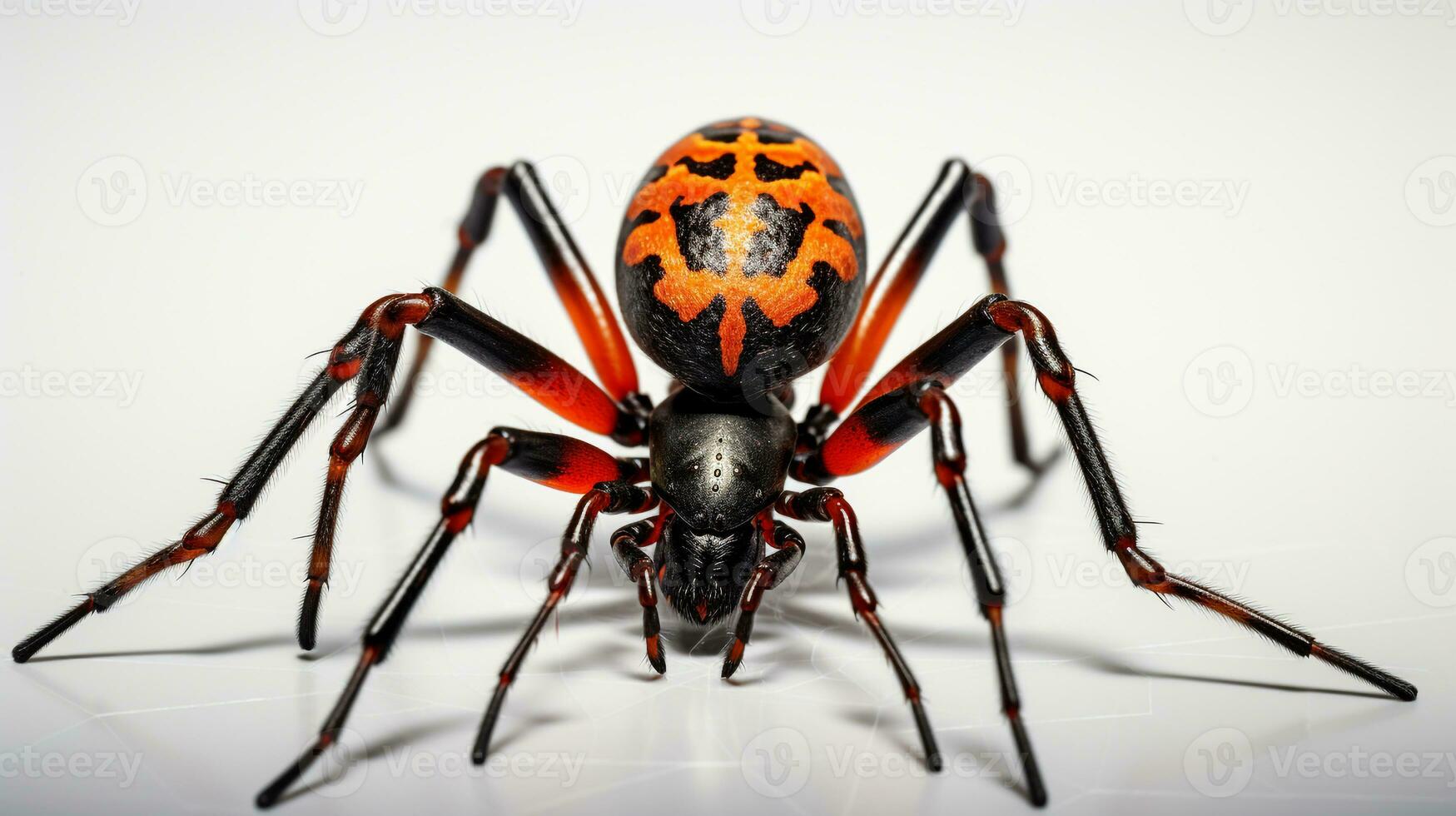 AI generated Photo of Redback Spider isolated on white background. Generative AI