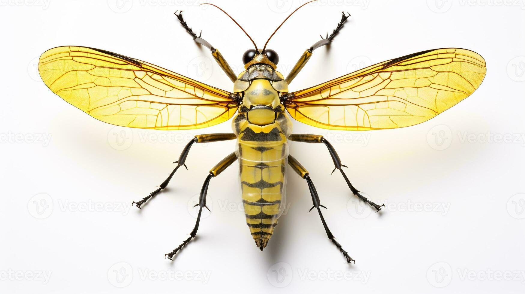 AI generated Photo of Scorpion Fly isolated on white background. Generative AI