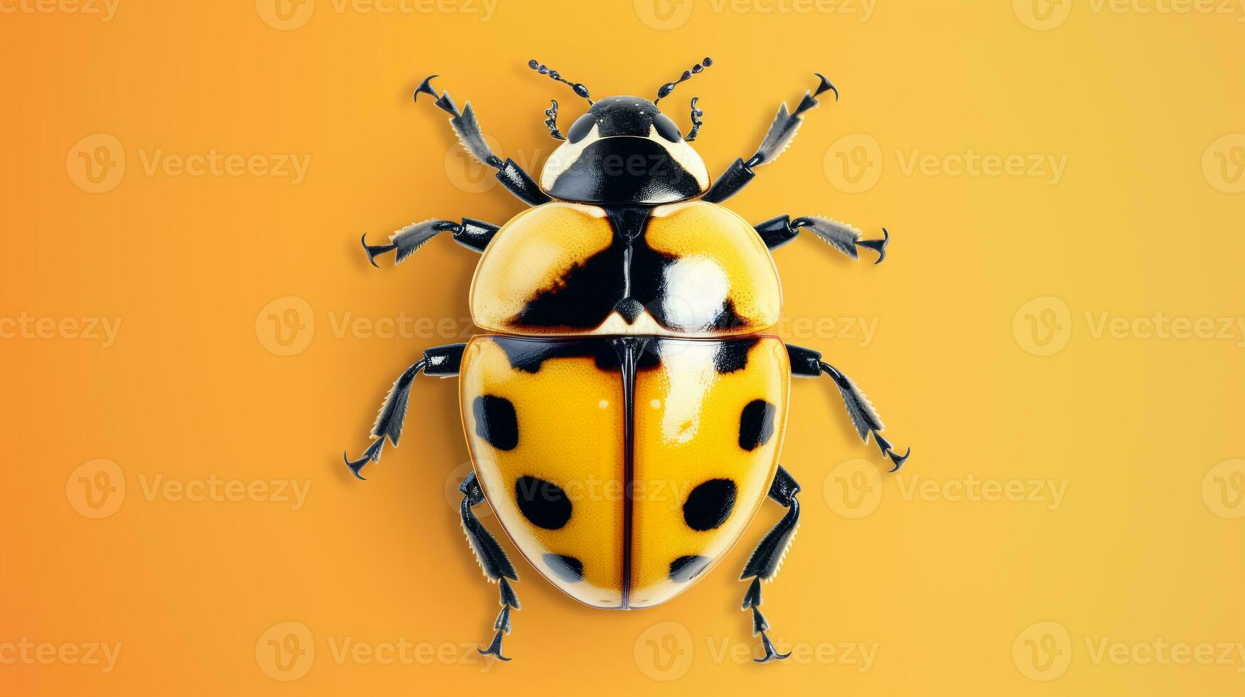 AI generated Photo of Ladybird Beetle isolated on white background. Generative AI