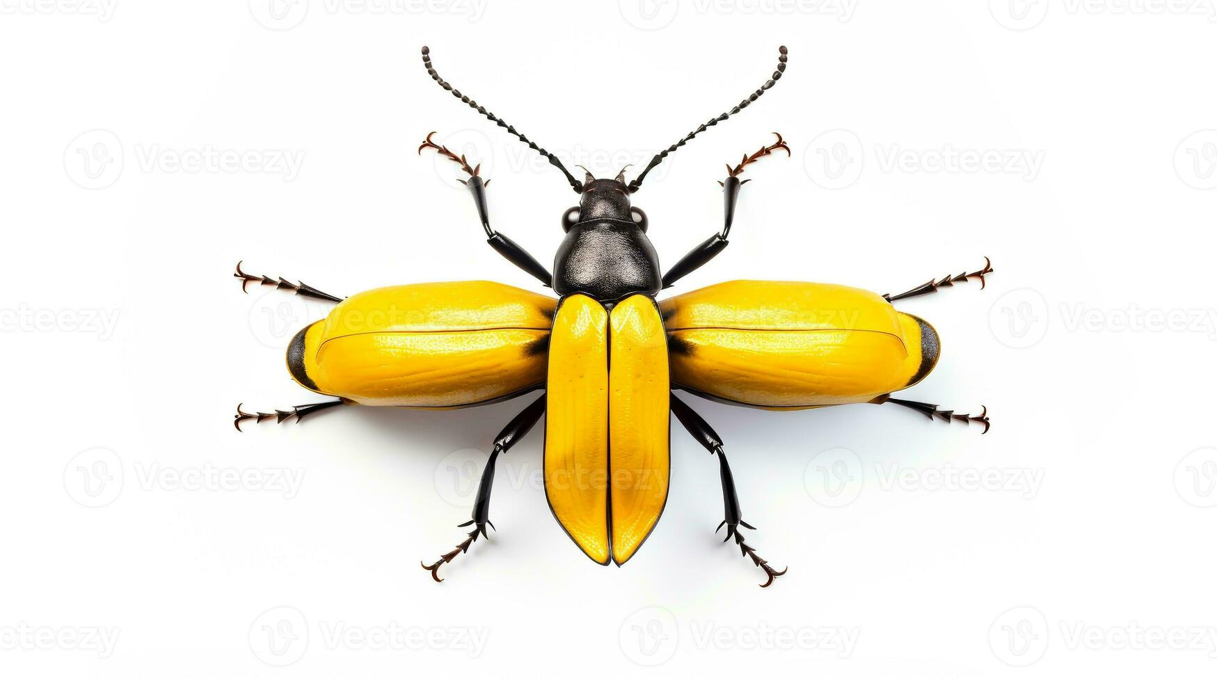 AI generated Photo of Long-Horned Beetle isolated on white background. Generative AI