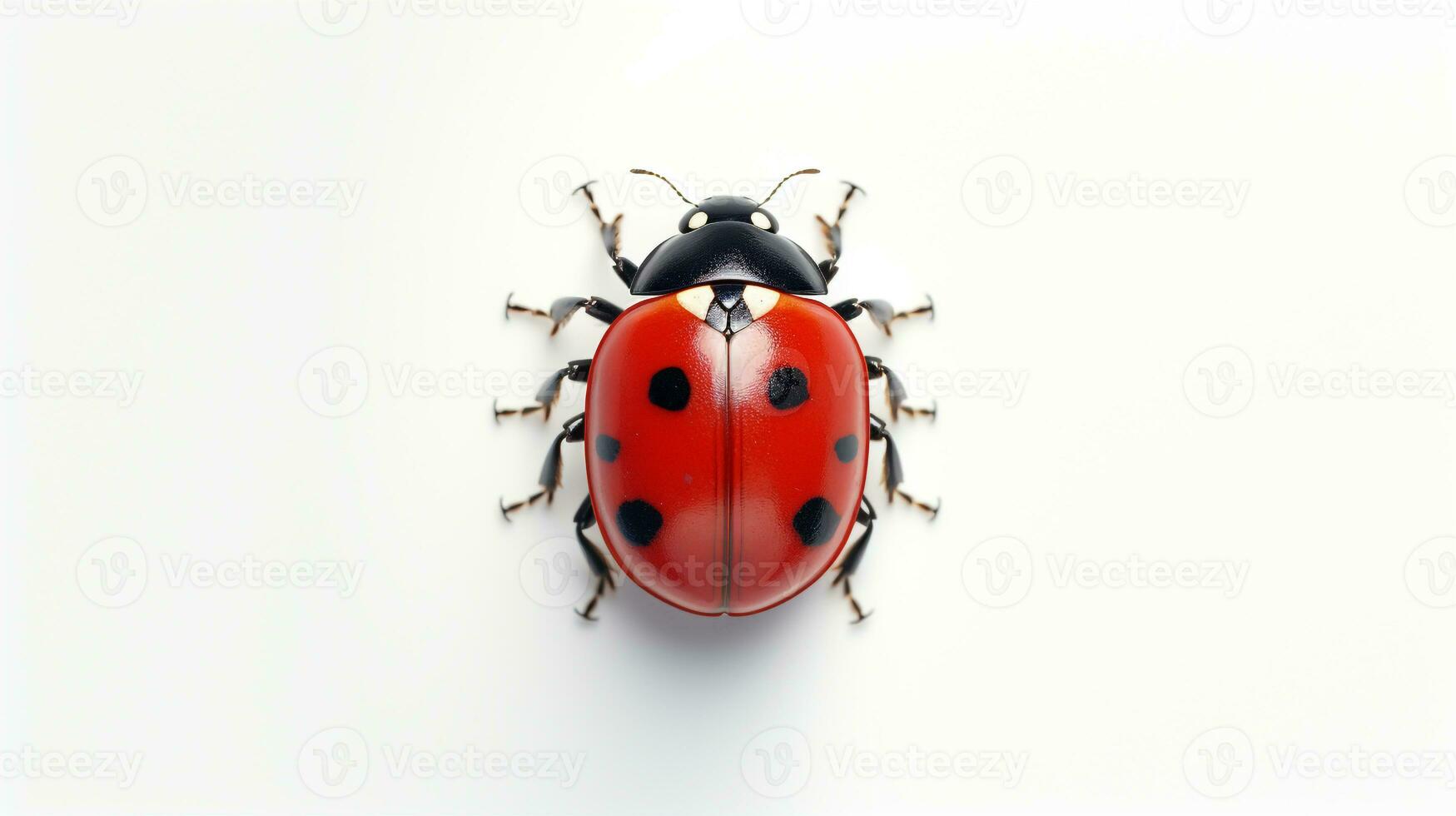 AI generated Photo of Ladybug isolated on white background. Generative AI