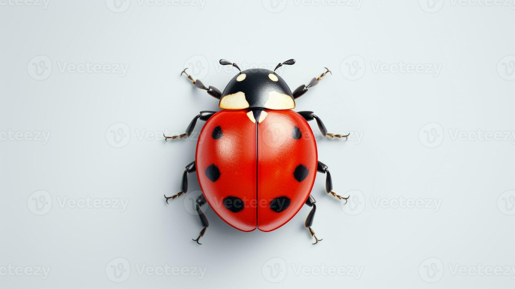 AI generated Photo of Ladybug isolated on white background. Generative AI