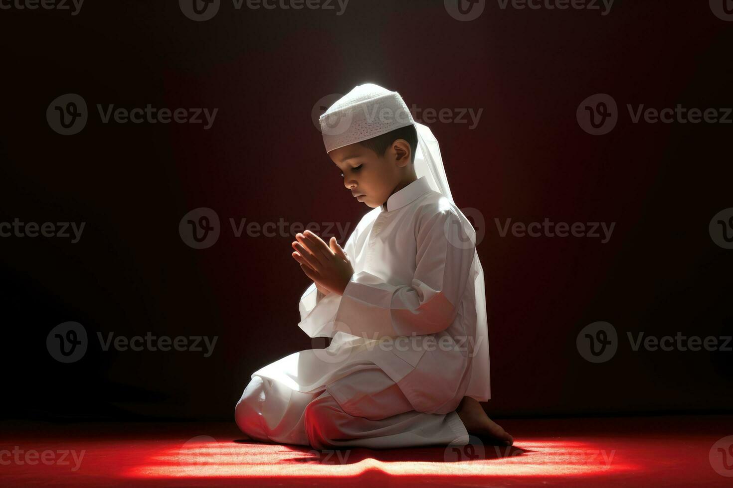 AI generated A Young Child in Prayer photo