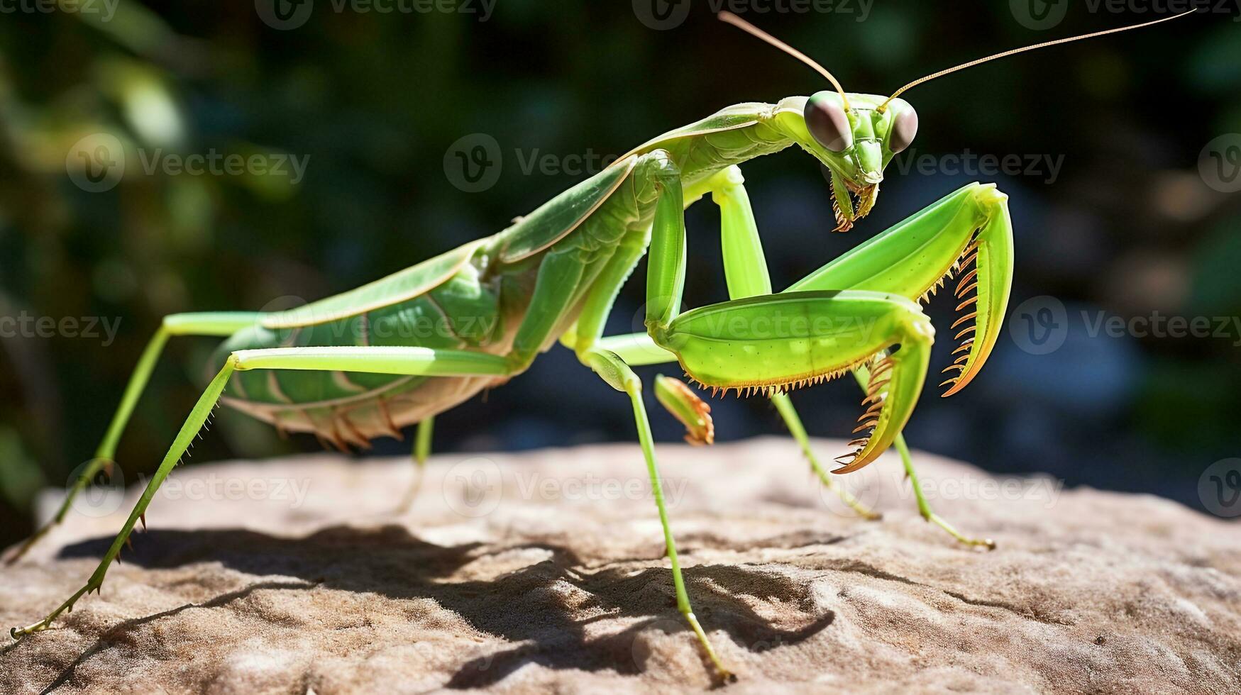 AI generated Photo of Grizzled Mantis isolated on white background. Generative AI