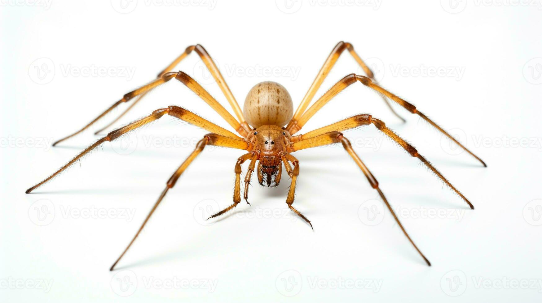 AI generated Photo of Harvestman Spider isolated on white background. Generative AI