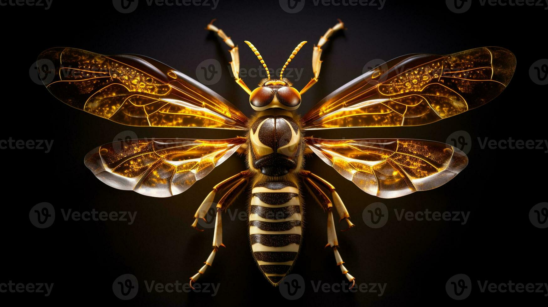 AI generated Photo of Hornet isolated on white background. Generative AI