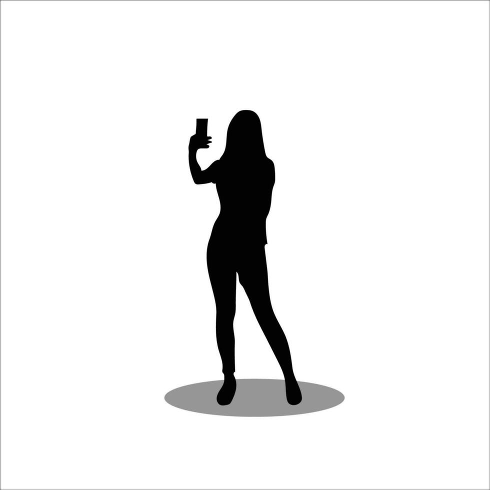 Woman silhouette stock vector illustration