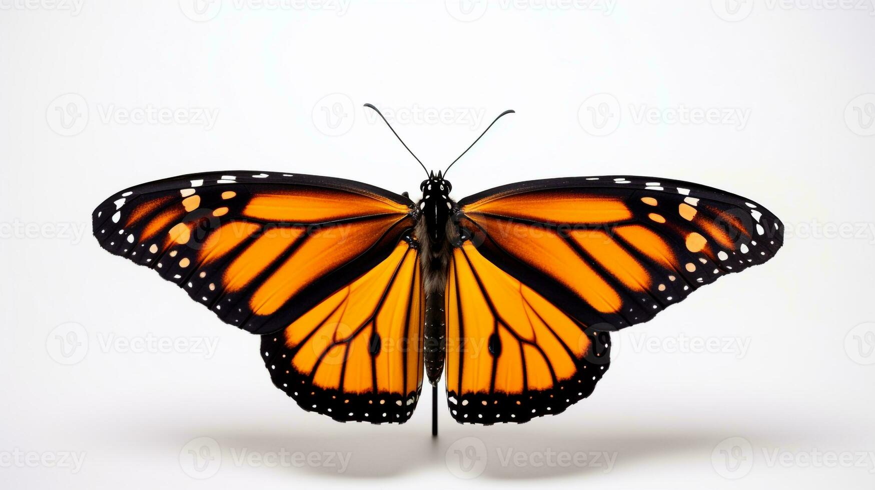 ai generado monarca mariposa aislado en blanco antecedentes. generativo ai foto