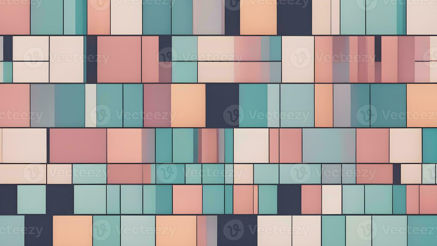 AI generated A composition of intersecting geometric shapes in pastel tones, creating a visually pleasing and harmonious pattern photo