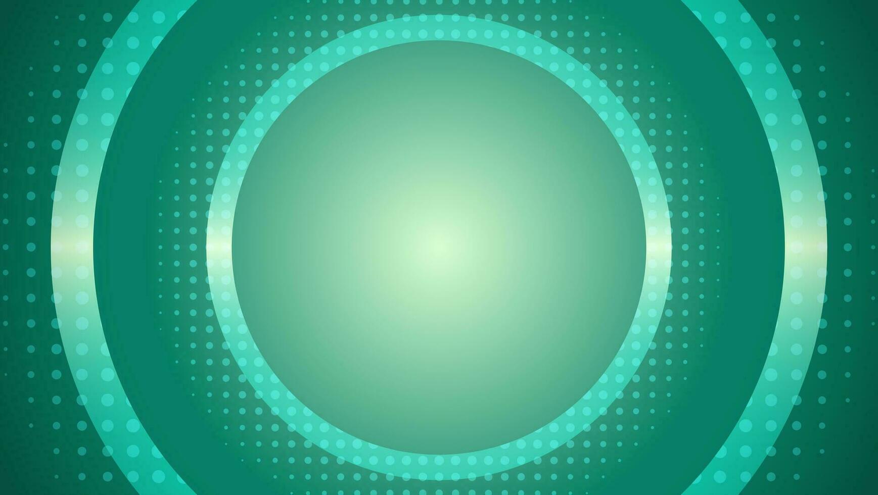 Green abstract background with halftone ornament. vector